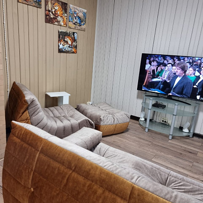 Модульная бескаркасная мебель в гостиной. Фото и отзыв покупателя на 5 звезд.